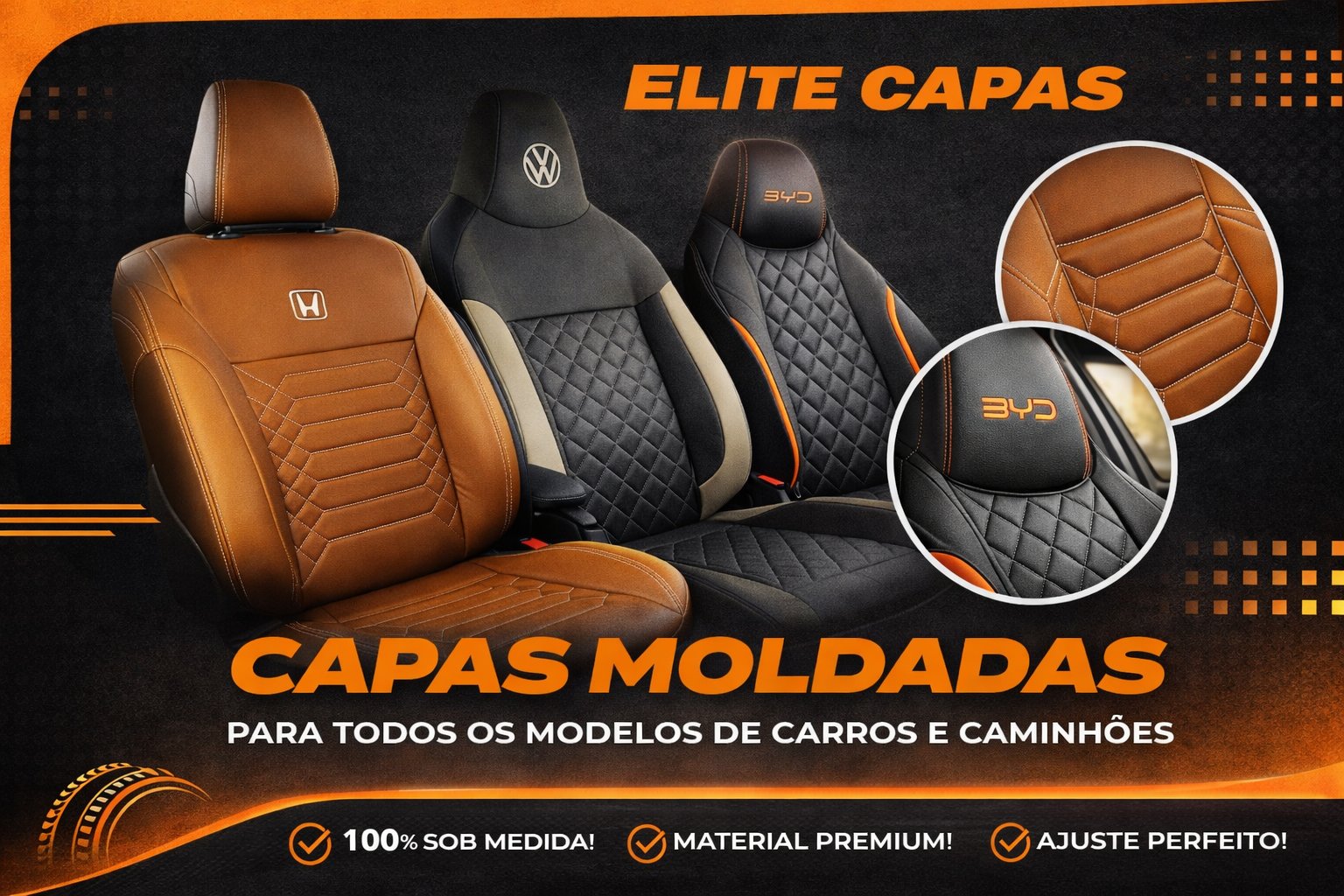Capa de banco automotiva premium Elite Capas