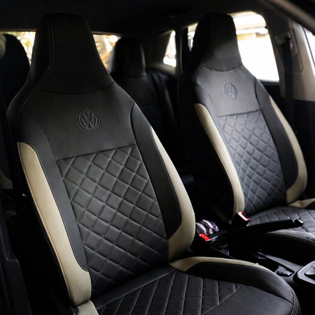 Capa VW preto e bege diamante